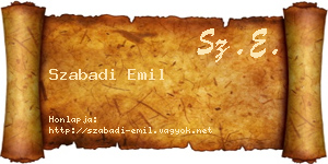Szabadi Emil névjegykártya