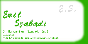 emil szabadi business card